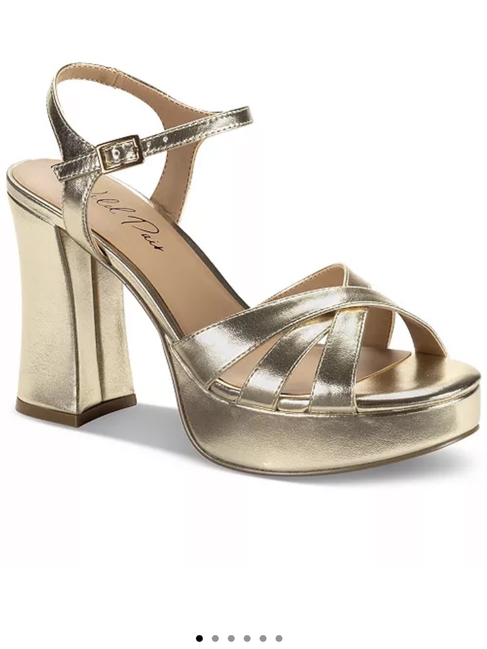 Wild Pair Women's Reemii Platform metallic gold Sandals